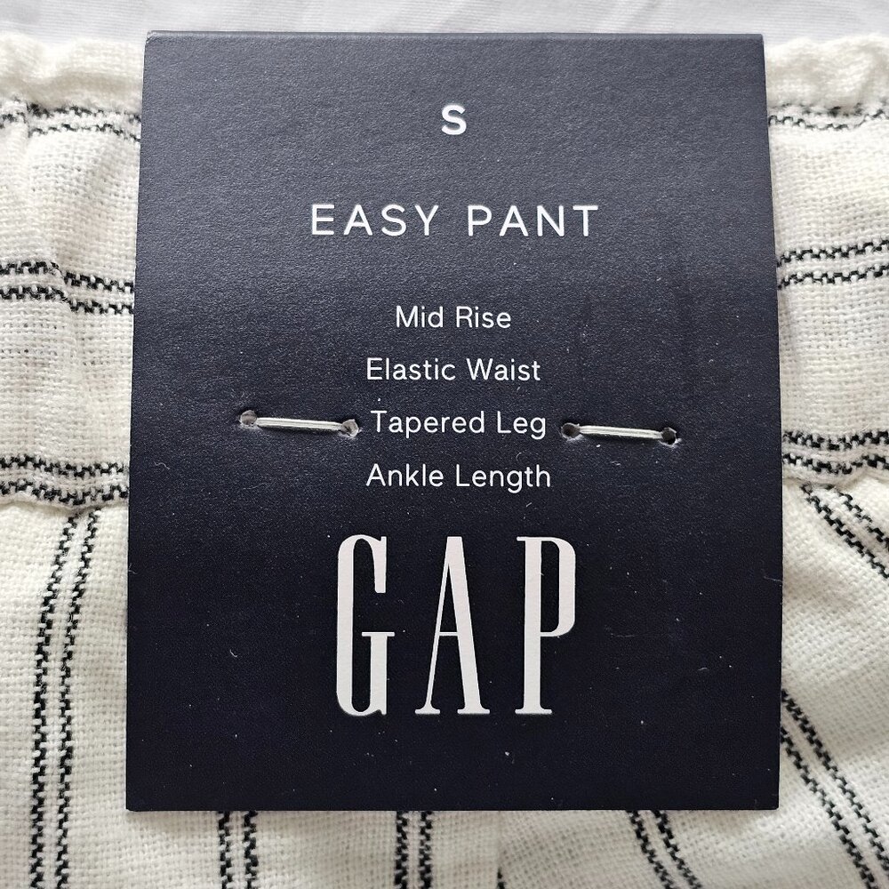 NWT Small Gap Linen "Easy Pant" - Mid Rise, Ankle Length, Loose Fit, Tapered Leg